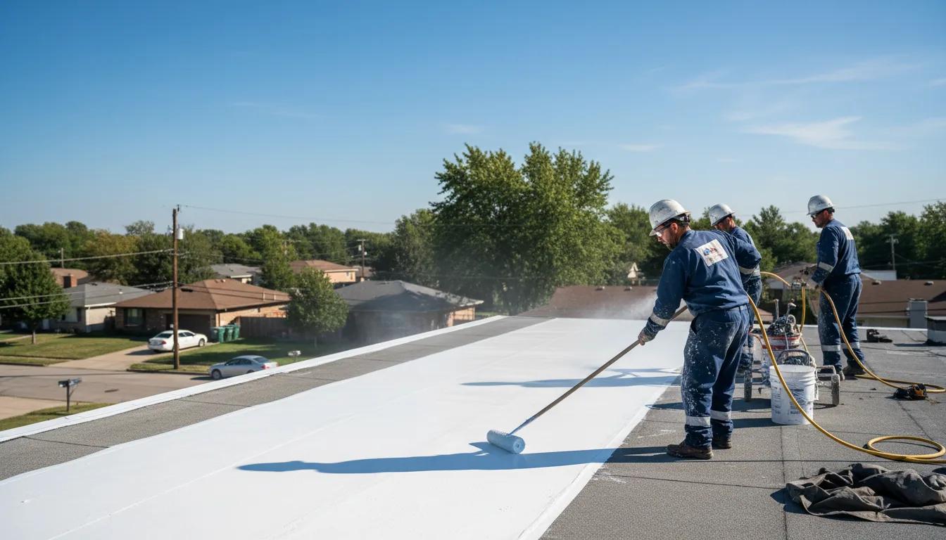 Commercial roof coating in Burnsville, MS near me